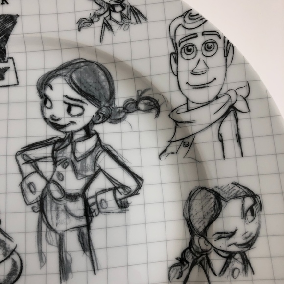 Disney / R Squared Dining New Disney Sketchbook Pixar Dinner Plate